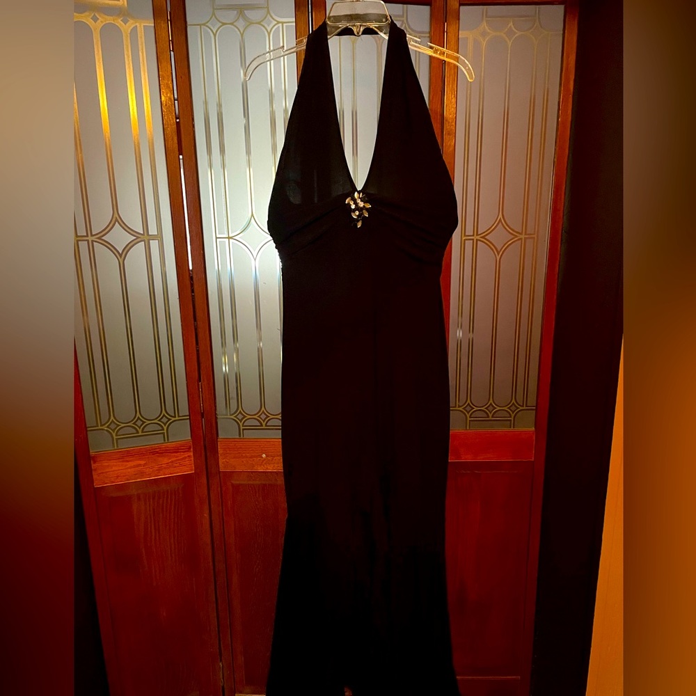 Long formal black brown with jewel detail